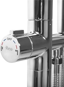 Baterie cada freestanding Rea Clark, crom lucios