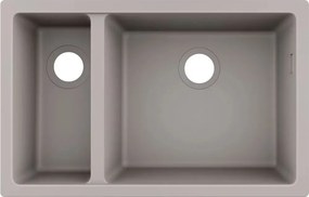 Chiuveta compozit Hansgrohe S51 SilicaTec gri beton 71x45 cm 2 cuve