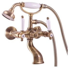 RAV Slezák MK559.5/2SM - Set pentru cadă cu baterie MORAVA RETRO, alamă antică