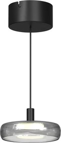 Lustra LED suspendata Float sticla fumurie
