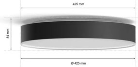 Philips - Plafonieră LED reglabilă Hue ENRAVE L LED/33,5W/230V neagră + telecomandă