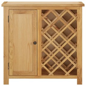 289200 vidaXL Dulap sticle de vin, 11 sticle, 80x32x80 cm, lemn de stejar