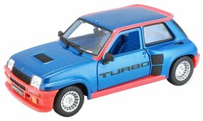Macheta masinuta Bburago 1 24 Renault 5 Turbo, albastru, rosu, 21088
