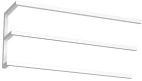 Suport de perete pentru prosoape 25x60 cm alb