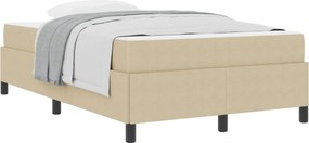 vidaXL Cadru de pat cu saltea Verde deschis gri 120 x 190 cm țesătură