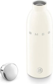 Sticla termos SMEG Clima 50's Style WBF01CR, 500 ml, Inchidere ermetica, Pereti dubli, Otel inoxidabil 18/8, Crem