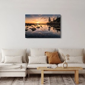 Tablou - Apus de soare la lac (90x60 cm)