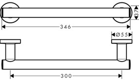 Bara sustinere baie crom Hansgrohe Logis Universal 41713000