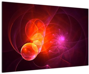 Tabloul modern cu abstracțiune roz (90x60 cm)