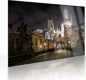 Tablou pe sticlă cu Poarta de pulbere iluminată (70x50 cm)