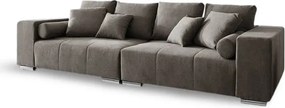 Canapea extensibilă dumonde cu ladă de depozitare si sezut confortabil din spuma high-density, Marbela Enjoy Kaki XXL 295x100 cm