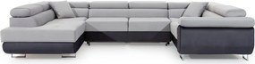 Colțar lemn masiv Formă U Extensibil Lety 340x202cm Personalizabil - Monolith 84 + Monolith 97, Stânga