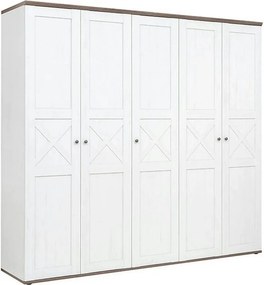 Dressing STOCKHOLM, pin alb andersen/stejar sonoma, PAL, cu 5 usi, 243