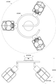 Spot WILLA 3xE27/40W/230V Globo 54037-3
