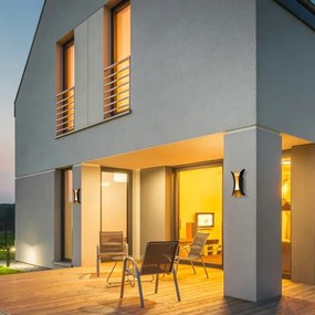 Aplică LED de exterior DANTE LED/10W/230V 20 cm ITALUX PL-356-M BK+GD