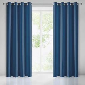 Draperie decorativă monocromă albastră 140 x 250 cm