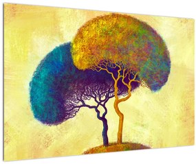 Tablou - Copaci în deal (90x60 cm)