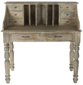 Secrétaire în stil French Provincial, din lemn masiv de mango, cu finisaj vintage, „Voltaire”
