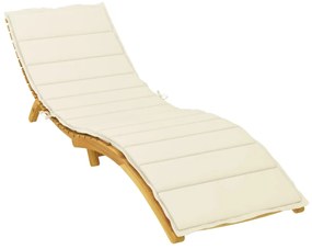 Perna de sezlong, crem, 200x60x3 cm, textil oxford