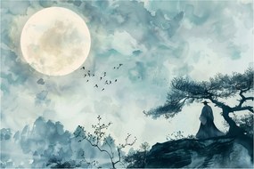 Tablou - Pictură cu lună plină (90x60 cm)