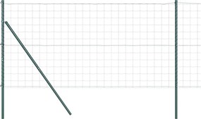 vidaXL Gard cu Stâlp Verde 1,4 x 10 m Oțel și PVC