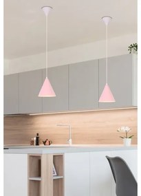 Lustră pe cablu VOSS 1xE27/40W/230V roz/albă