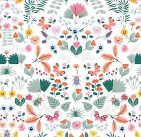 Cearsaf din bumbac pentru patut copii LUNETTA colorat 110x160 cm