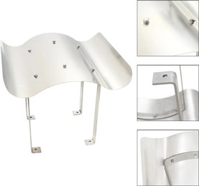 vidaXL Apărătoare de horn, oțel inoxidabil, 70 x 70 x 37 cm