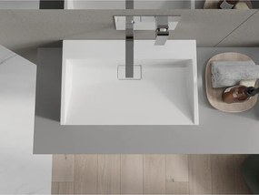 Mexen Ava chiuvetă de blat din conglomerat B/O 60 x 38 cm, albă - 23016000