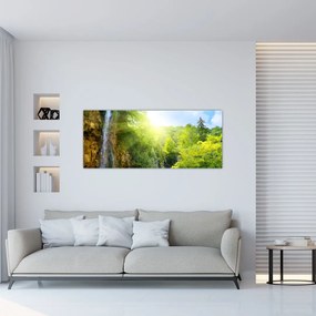 Tablou - cascadele în djunglă (120x50 cm), în 40 de alte dimensiuni noi