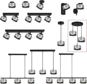 Brilagi - Lustra LED RGB dimabilă AURA LUX 3xGX53/14W/230V Wi-Fi Tuya negru/fumuriu