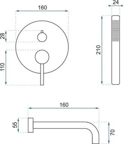 Baterie pentru cadă Rea Lungo Titan + Box