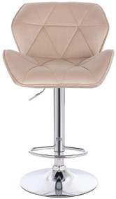 HR111W Scaun Latte Velur Bază Cromata