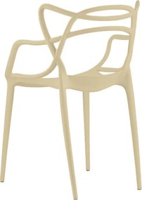 Set de gradina KATO SIRVON - 2 scaune si masa rotunda, negru/bej