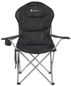 Juskys Scaun de camping Lido - negru