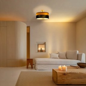 Lustră aplicată ALBA 3xE27/15W/230V Ø 40 cm negru/maro