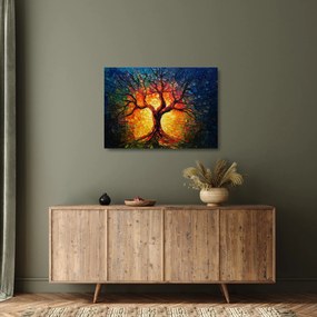 Tablou pe sticlă - Arborele vieții în mozaic (70x50 cm)
