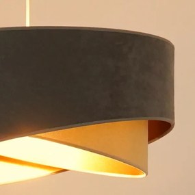 Lustră LED pe cablu Brilagi LYRA 1xE27/15W/230V gri/bej/auriu