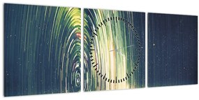 Tablou - Centrul Universului (cu ceas) (90x30 cm)