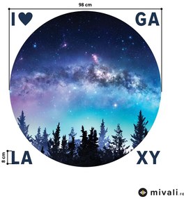 Autocolante de perete - Galaxia cu inscripție