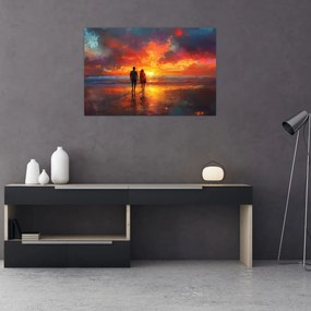 Tablou - Plimbare pe plajă (90x60 cm)