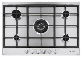 Plita incorporabila pe gaz Smeg Linea P272XGH, 75 cm, inox