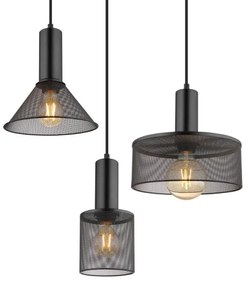 Globo 15648-6H - Lustră suspendată pe cablu JEDD, 6xE27/60W/230V, negru