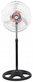 Ventilator cu picior Rosberg R51760G, 46 cm, 60W, 3 viteze, Aripă dublă, Negru