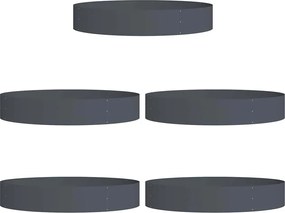 vidaXL Inele pentru vaze 5 pcs Antracit 120 x 120 x 20 cm