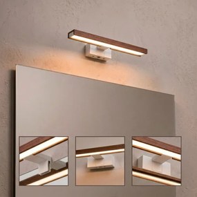Brilagi - Iluminare LED pentru oglindă de baie 3-în-1 WOODY MIRROR LED/8W/230V IP44 alb/stejar cireș