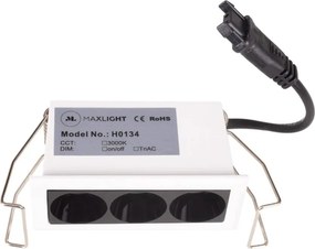 Corp incastrabil tavan fals cu 3 spoturi LED X-line