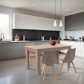 Set de masă Zara 4+1 bej-stejar Sonoma