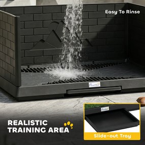 PawHut Toaletă pentru câini cu tavă detașabilă, 75 x 51 x 36,5 cm | Aosom Romania