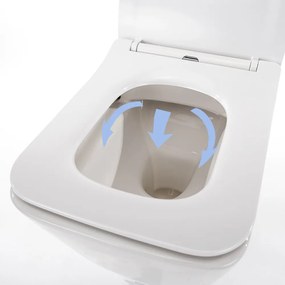 Toaletă fără ramă, montată pe perete, Tina